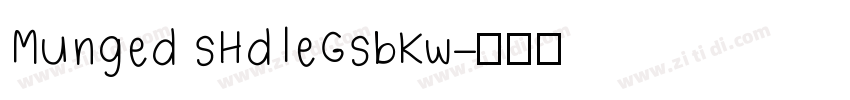 Munged sHdleGsbKw字体转换